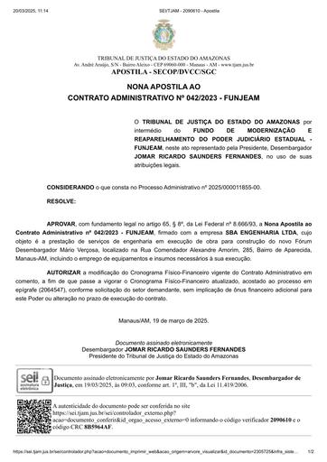 9ª Apostila ao CT Nº 042.2023 - FUNJEAM X SBA ENGENHARIA LTDA.pdf