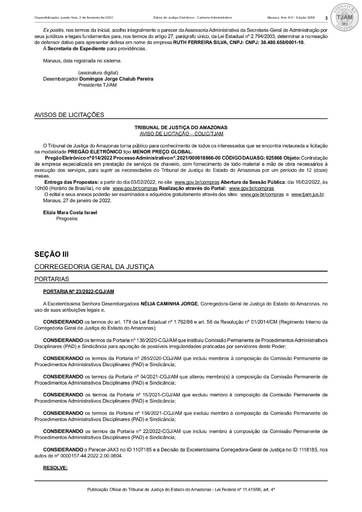 PREGÃO ELETRÔNICO Nº 014/2022 - AVISO DE LICITAÇÃO - DJE