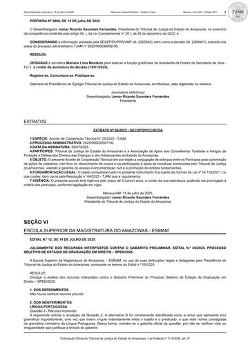 EXTRATO (PUBLICAÇÃO DJE) ACORDO DE COOPERAÇÃO TÉCNICA N° 25.2025 - TJAM x ASSOCIAÇÃO DE APOIO AOS CONSELHEIROS TUTELARES E AMIGOS DA PROTEÇÃO E DEFESA DOS DIREITOS DAS CRIANÇAS E DOS ADOLESCENTES DO ESTADO DO AMAZONAS.pdf