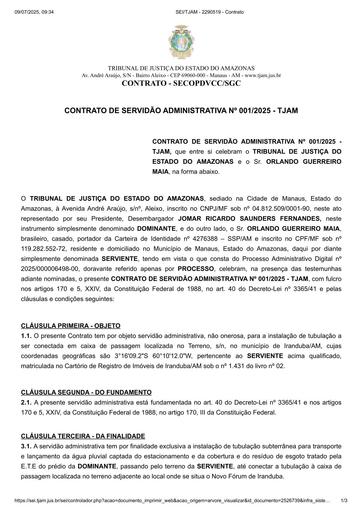 CONTRATO DE SERVIDÃO ADMINISTRATIVA Nº 001.2025 - TJAM x ORLANDO GUERREIRO MAIA.pdf