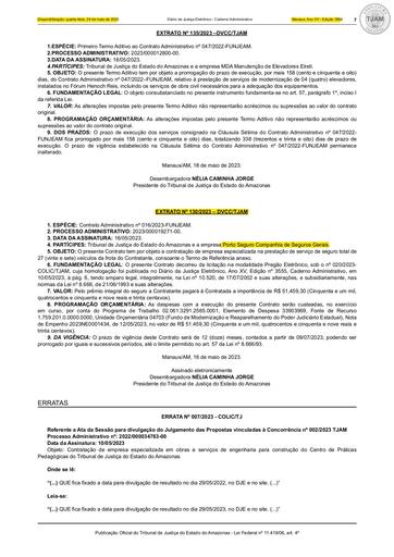 EXTRATO Nº 130/2023 (PUBLICAÇÃO) - CT Nº 016/2023 - FUNJEAM x PORTO SEGURO COMPANHIA DE SEGUROS GERAIS