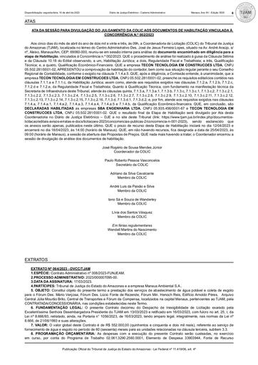 CONCORRÊNCIA Nº 002/2023 - ATA DE JULGAMENTO (DJE)