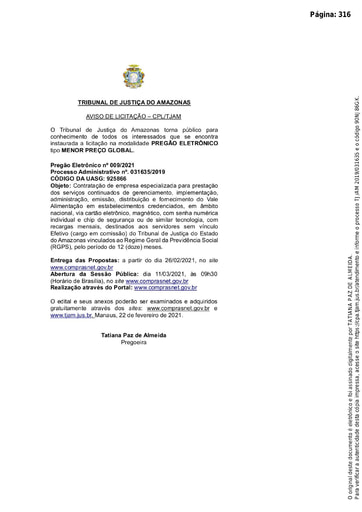 PREGÃO ELETRÔNICO Nº 009/2021 - AVISO DE LICITAÇÃO