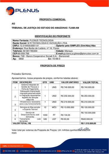 PREGÃO ELETRÔNICO N° 041/2022 - PROPOSTA - MR TECNOLOGIA
