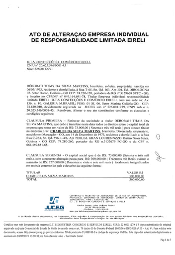 PREGÃO ELETRÔNICO Nº 023/2021 - HABILITAÇÃO - DOCUMENTOS COMPLEMENTARES - D.T. S INDUSTRIA - GRUPO 6