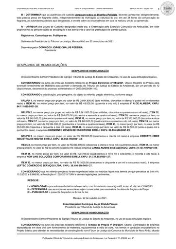 TOMADA DE PREÇOS Nº 002/2021 - DESPACHO DE HOMOLOGAÇÃO (DJE)