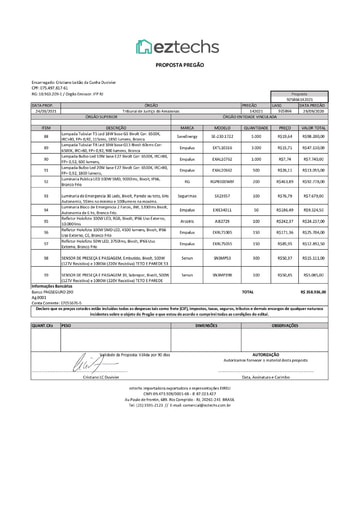 PREGÃO ELETRÔNICO Nº 014/2021 – PROPOSTA - GRUPO 4 - EZ TECHS