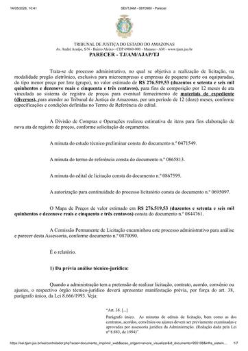 PREGÃO ELETRÔNICO Nº 007/2023 - PARECER E DECISÃO