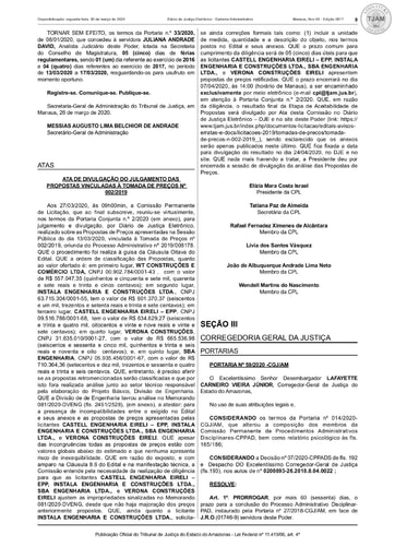 TOMADA DE PREÇO Nº 002/2019 – ATA DA SESSÃO - DIVULGAÇÃO DO JULGAMENTO CPL À PROPOSTA - DJE