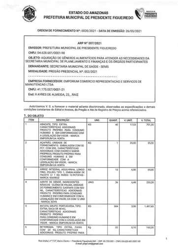 PREGÃO ELETRÔNICO Nº 48/2021 - PROPOSTA - EMPORIUM
