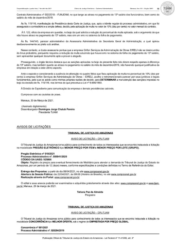 CONCORRÊNCIA Nº 001/2021 – AVISO DE LICITAÇÃO (DJE)