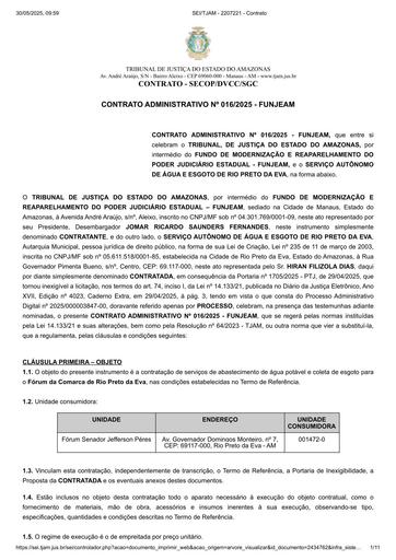 CONTRATO ADMINISTRATIVO Nº 016/2025 - FUNJEAM