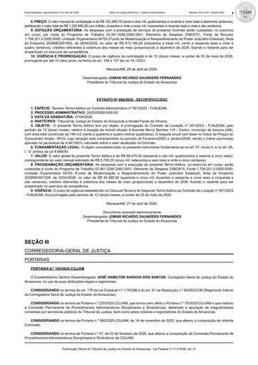 EXTRATO Nº 068.2026 (PUBLICAÇÃO) - 3º TERMO ADITIVO - CTL Nº 001.2023 - FUNJEAM x ISMAEL FARIAS DE OLIVEIRA.pdf