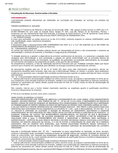 PREGÃO ELETRÔNICO Nº 025/2020 – CONTRARRAZÕES RECURSAIS  - R T COMERCIO