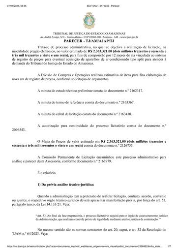 PREGÃO ELETRÔNICO Nº 014/2025 - PARECER E DECISÃO