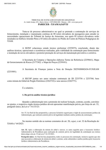 PREGÃO ELETRÔNICO Nº 015/2025 - PARECER E DECISÃO