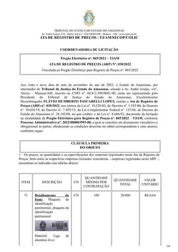 ARP 38/2022 PE 65/2022 - PLACAS PATRIMONIAIS