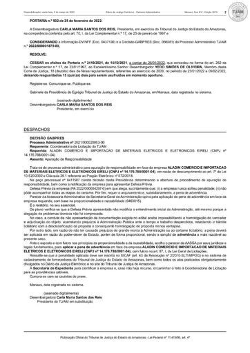 ALADIN COMÉRCIO E IMPORTAÇÃO DE MATERIAIS ELETRICOS E ELETRONICOS EIRELI
