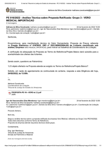 PREGÃO ELETRÔNICO Nº 016/2022 - DILIGÊNCIA COLIC AO PATRIMÔNIO - G3 PROPOSTA RETIFICADA - VERO