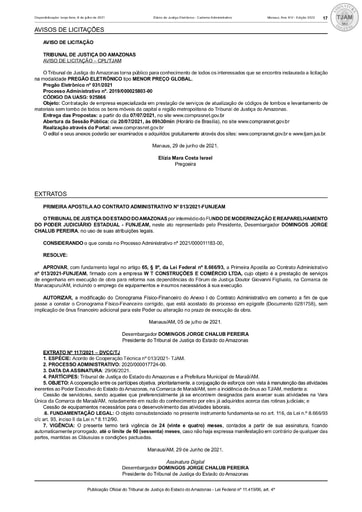 PREGÃO ELETRÔNICO Nº 031/2021 - AVISO DE LICITAÇÃO - DJE