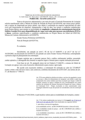 TOMADA DE PREÇOS Nº 001/2022 - PARECER E DECISÃO