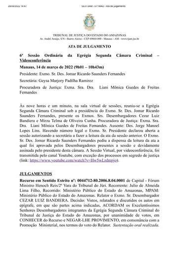 06ª Sessão 2ªCCRIM 14.03.2022