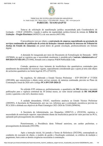 PREGÃO ELETRÔNICO Nº 053/2026 - PARECER E DECISÃO