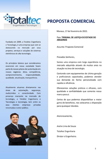 PREGÃO ELETRÔNICO Nº 015/2022 - PROPOSTA - ANDRE LIMA
