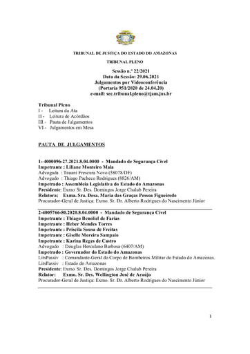 Pauta de 29 06 2021