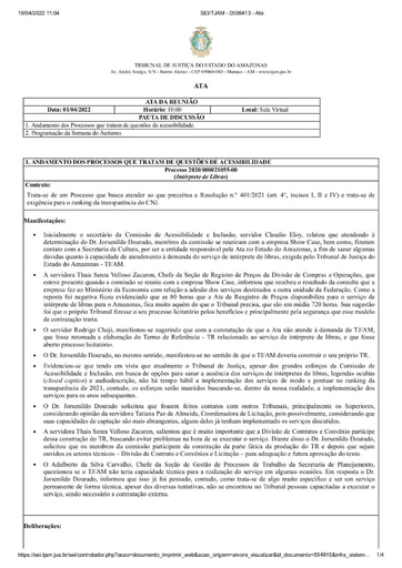 Ata de reunião 01 de abril de 2022