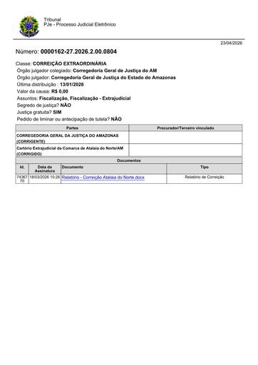 Relatório de Correição - Cartório de Ofício Único de Atalaia do Norte - Assinado em 18.03.2026