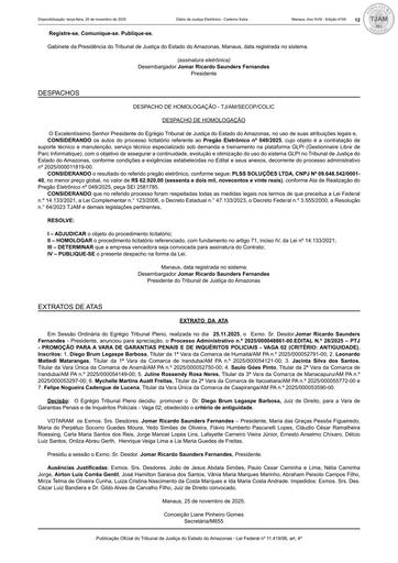 DESPACHO DE HOMOLOGAÇÃO (PUBLÇICAÇÃO) - CT Nº 054.2025 - FUNJEAM x PLSS SOLUÇÕES LTDA.pdf