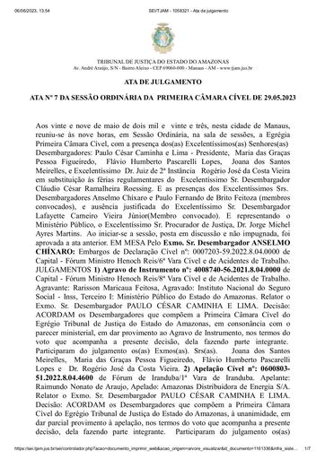 ATA DA SESSÃO DE 29.05.2023