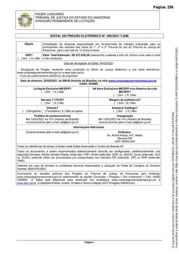 PREGÃO ELETRÔNICO Nº 005/2021 - EDITAL DE LICITAÇÃO